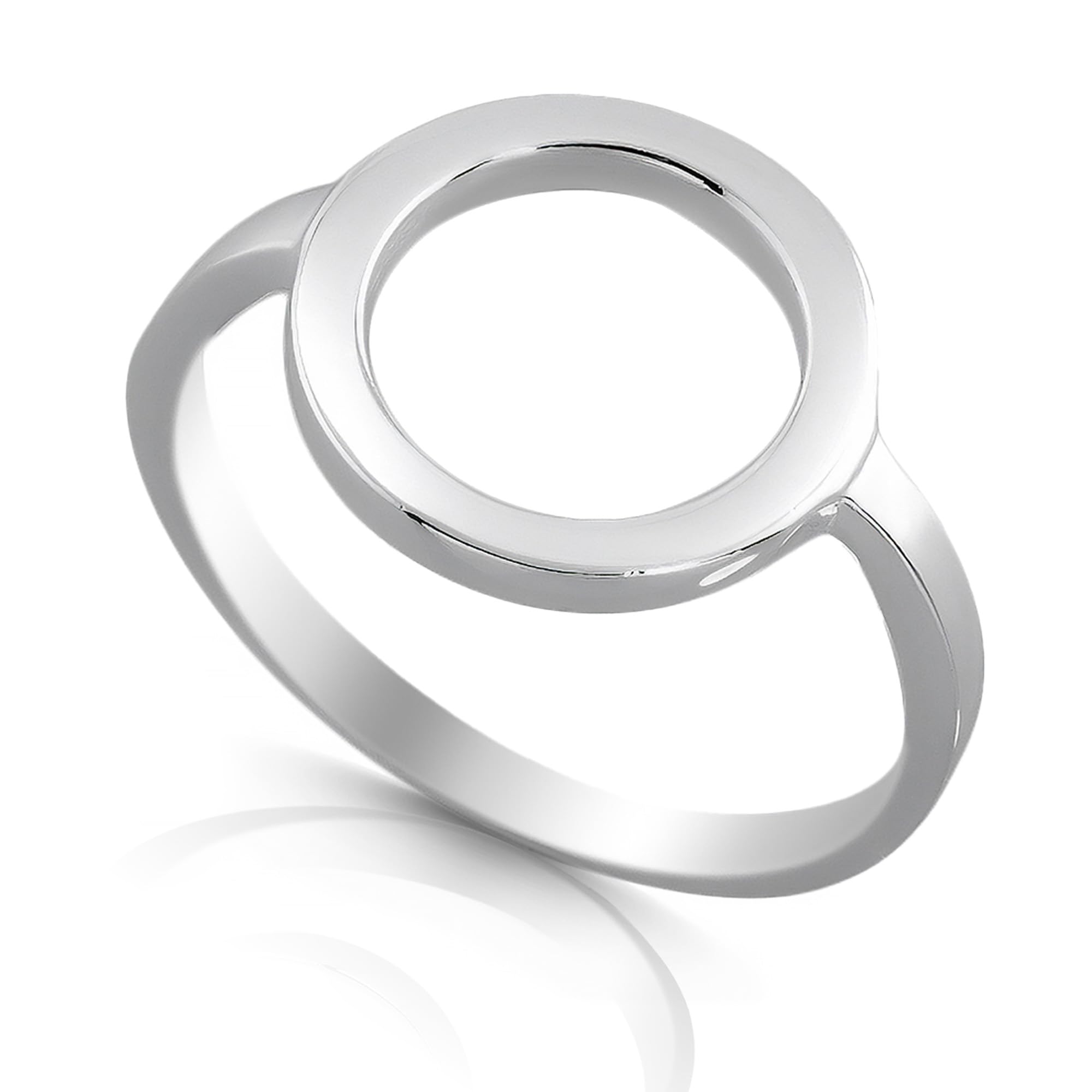 Cassini Damen Ring Kreis des Lebens 925 Sterling Silber – Ringgröße 52-64, Schmal, poliert, nickelfrei & antiallergisch – Eleganter Silberring für Alltag & Anlass – Schmuck für Frauen