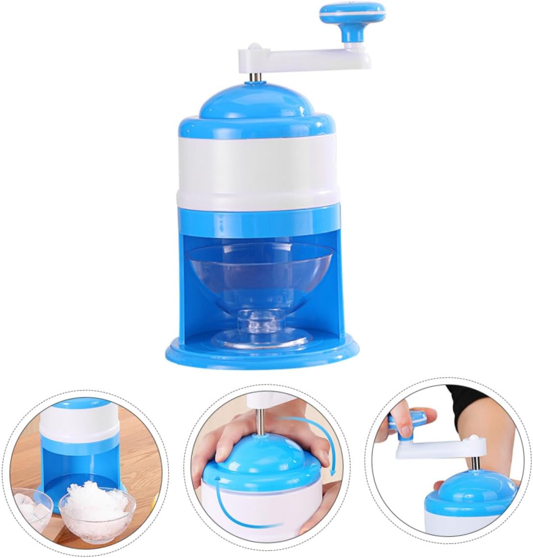 COLLBATH Manual Ice Hand Ice Shaver Machine Household for Shaved Ice Snow Cones Slush Thicker Non