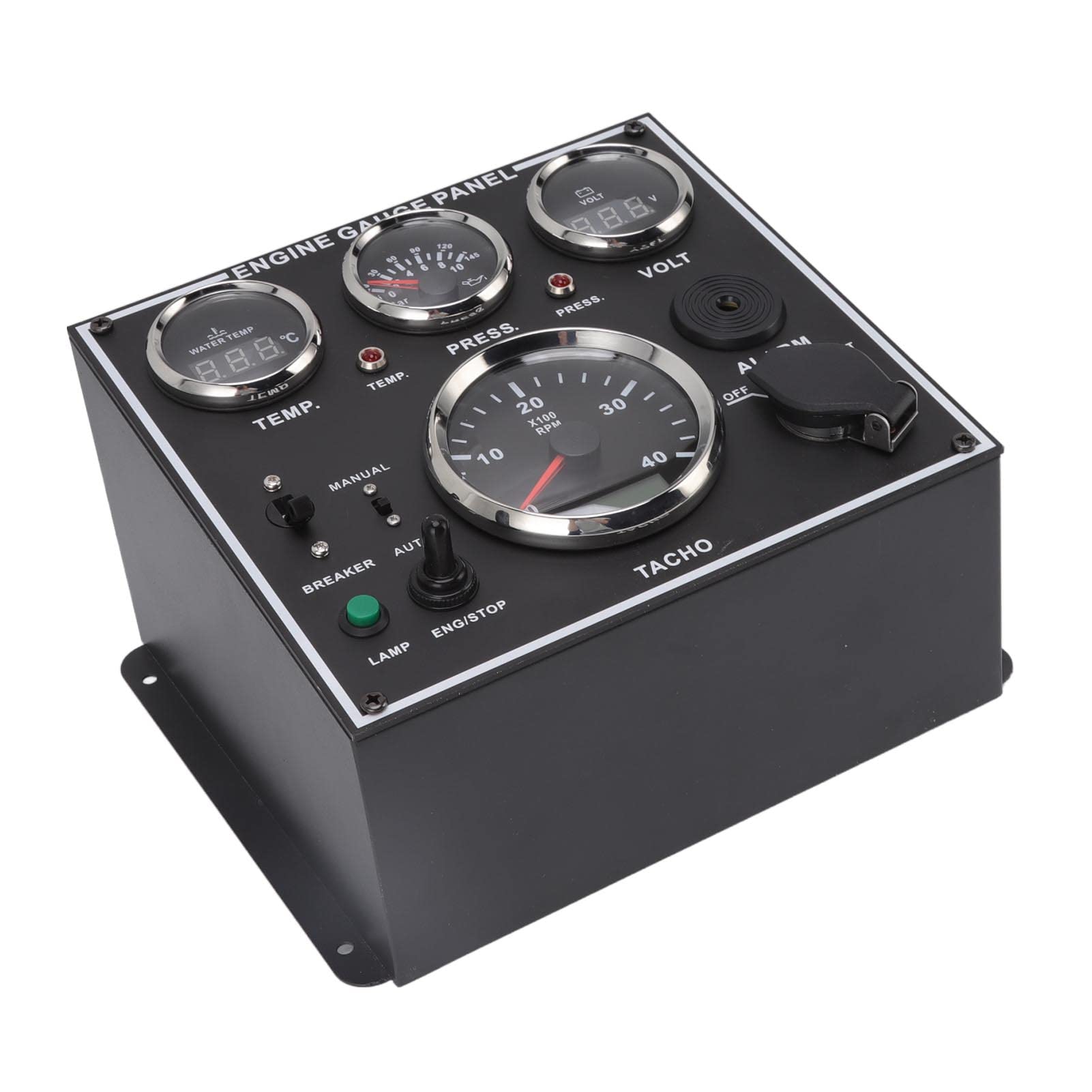 Motoranzeigetafel, Bootsmotoranzeigen Wassertemperatur Öldruckanzeige Voltmeter Drehzahlmesser für Generator Wohnmobile Boote Schiffe Fahrzeuge (12 V) Auto