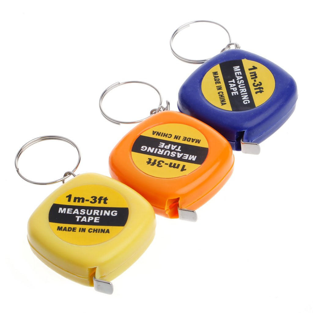 KSTZGTA Easy Retractable Ruler Tape Measure Mini Portable Pull Ruler Keychain 1m/3ft Key Chains for Women Verses