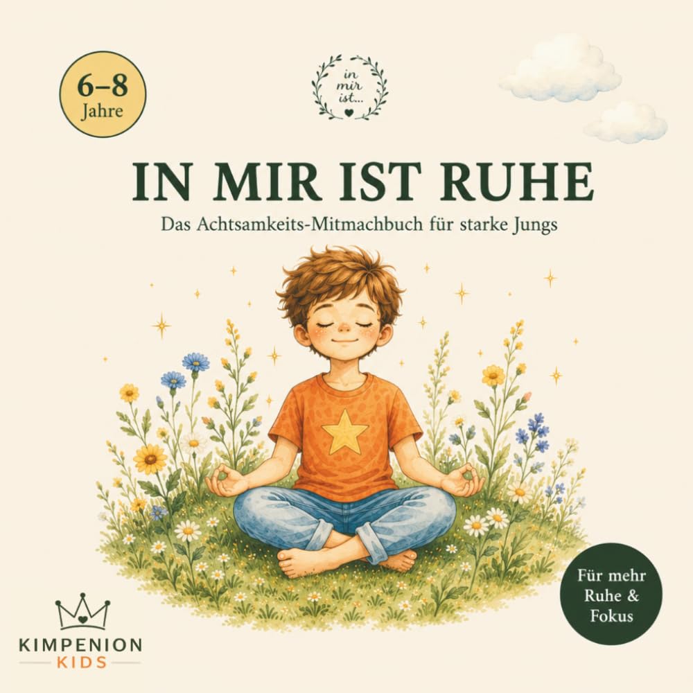 IN MIR IST RUHE – Das Achtsamkeits-Malbuch für starke Jungs: Ausmalen, Atmen und innere Stärke entdecken – Für Jungs von 6–8 Jahren (IN MIR IST RUHE – Die Achtsamkeits-Reihe für Kinder)