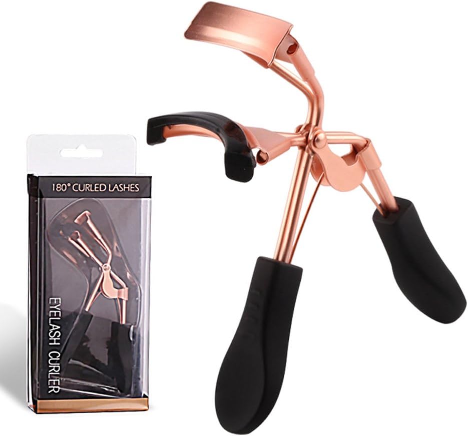 Deuxblanc Eyelash Curler Non-slip Eyelash 180 degree curled Lashes With Refill Pad (rose gold)