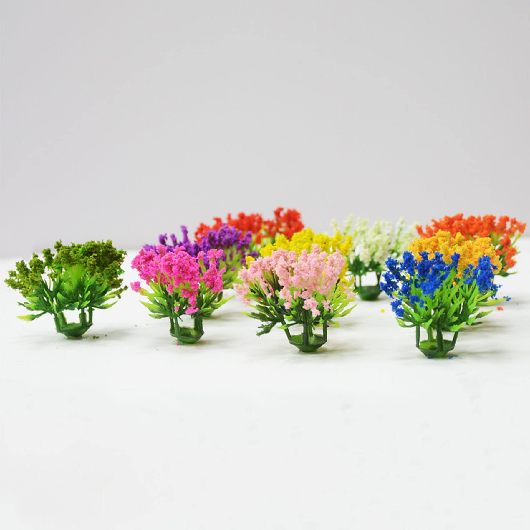 Woohome 50 Grappes De Fleurs Miniatures 3 Cm – Herbe Statique Pour Maquettes Et Paysages De Table