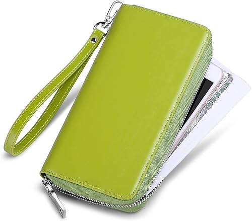 Miniatura 3 de JEEBURYEE Carteras para mujer con bloqueo RFID de cuero con cremallera alrededor de la cartera de viaje