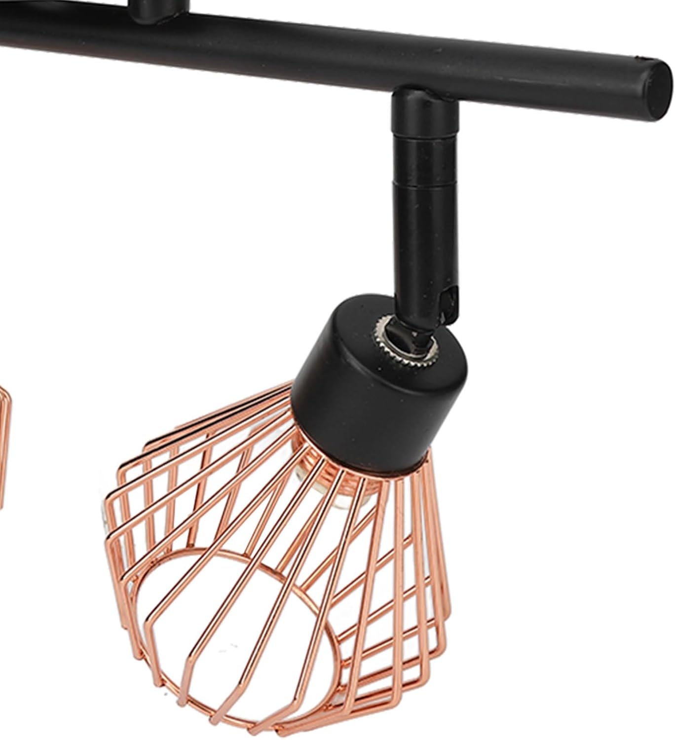 Wnvivi Track Lighting Kit,2 Rotatable Head Track Wall Ceiling Spotlight Lamp Holder,Modern Style Metal Wire G9 Bulb Base for Living Room Bedroom