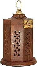 HusNain Wooden Hanging Dhoop Burner Incense Holder for Pooja Puja Ghar with ash Catcher-Traditional Design Agarbati Stand Home Fragrance Stand Holder Agarbatti & Dhoop Dan