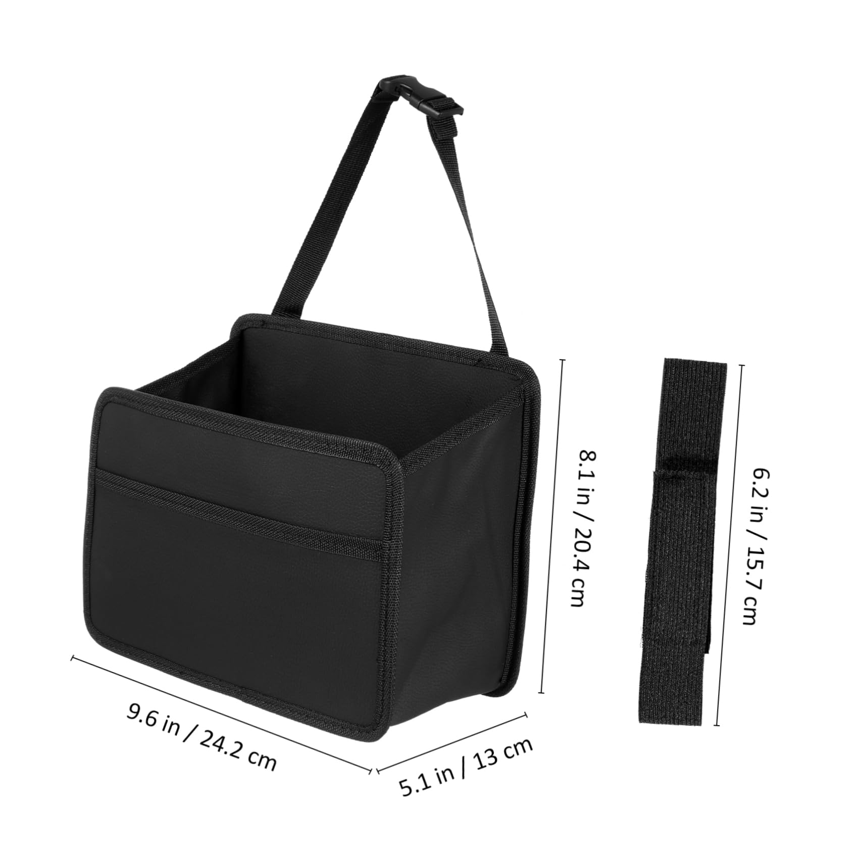 Faltbarer Autositz Organizer Rücksitz Auto Mülleimer aus Oxfordstoff | Tragbar, Strapazierfähig, Stabile Ausführung, Elegante Optik, für Wagen, Platzsparend Zusammenklappbar