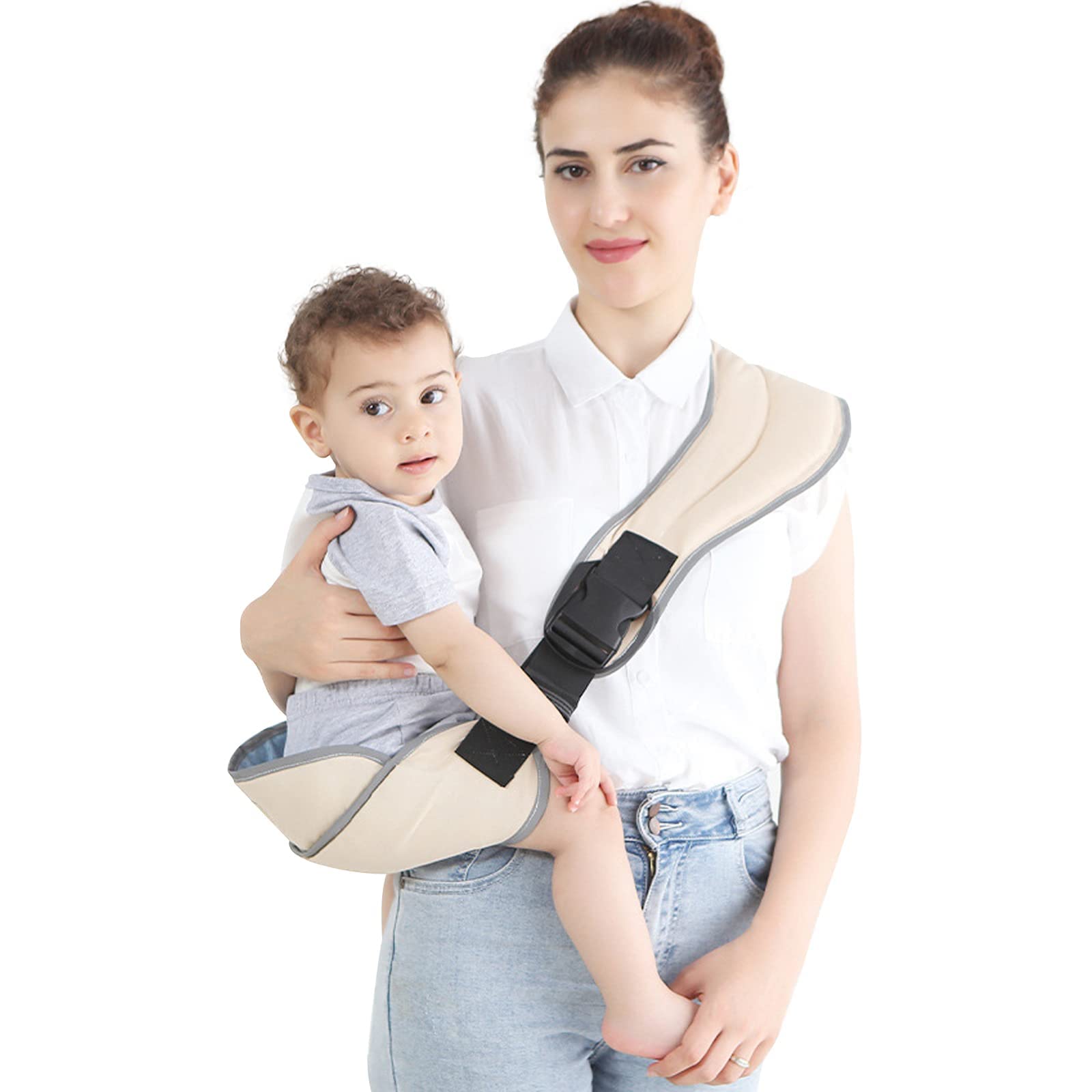Parlberd Toddler Carrier, Ergonomic Baby Sling with Adjustable Strap, Soft Padding & Non-Slip Hip Seat, Perfect for Infant and Toddler Children 6-36 Months