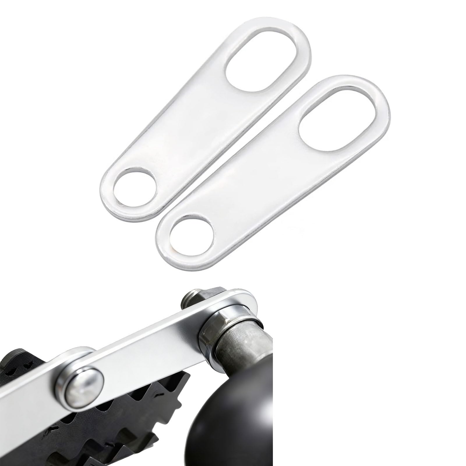 ANKIA 2PCS Motorcycle Indicator Turn Signal Light Lamp Relocater Holder Shock Brackets for Harley Motorbike Bobber Old School Cafe Racer (Silver)