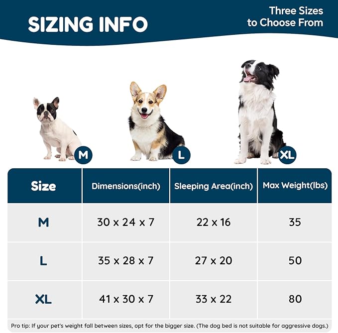 Cama para Perro Mediana con Soporte Ortopédico y Funda Lavab miniatura 7