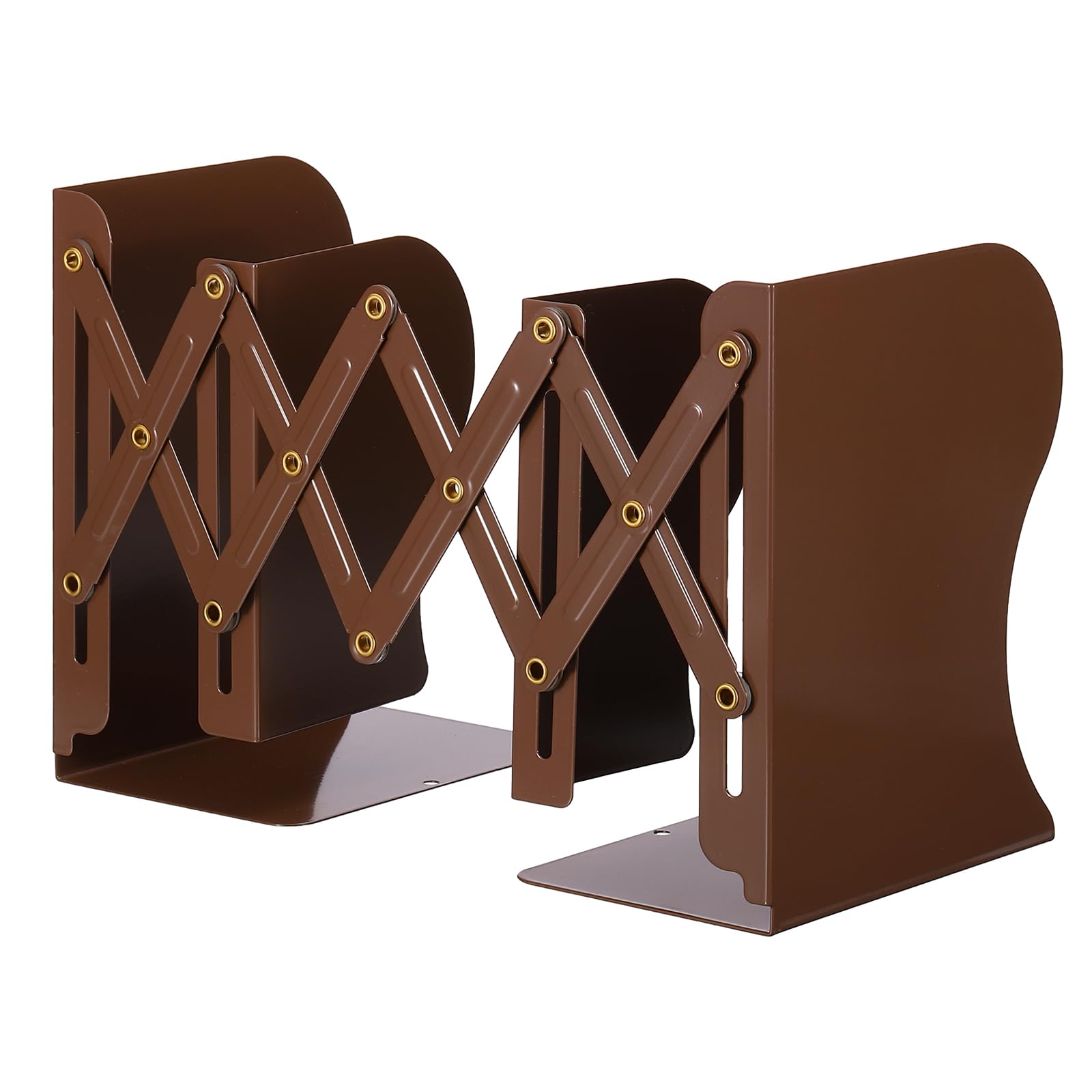 YOKIVE Adjustable Bookend, Expandable File Magazine Rack Bookshelf Organizer Binder Holder, Keep Storing Books
