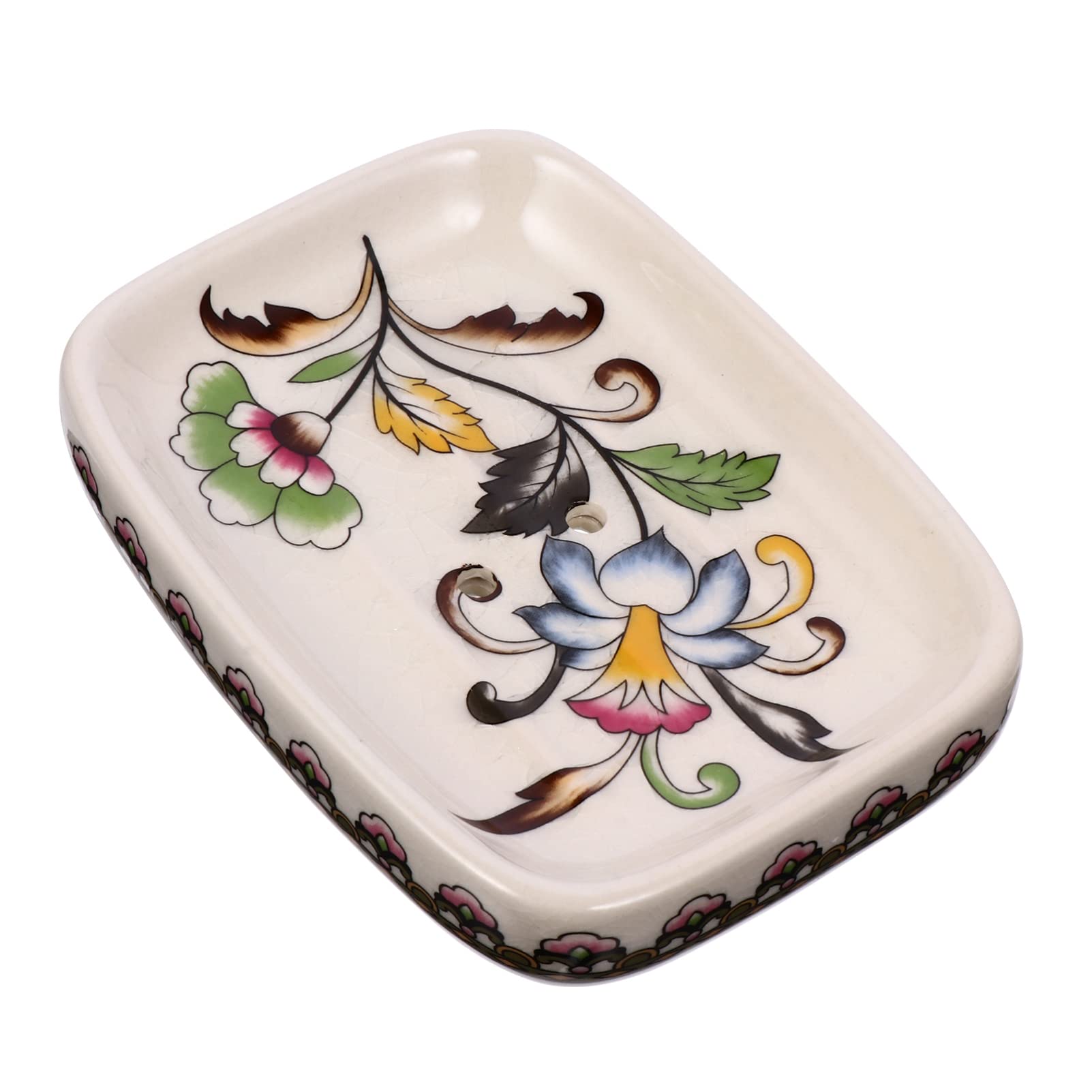 LIFKOME Portasapone in Ceramica Autodrenante, Resistente ai Graffi, Multiuso per Bagno e Cucina, Facile da Pulire