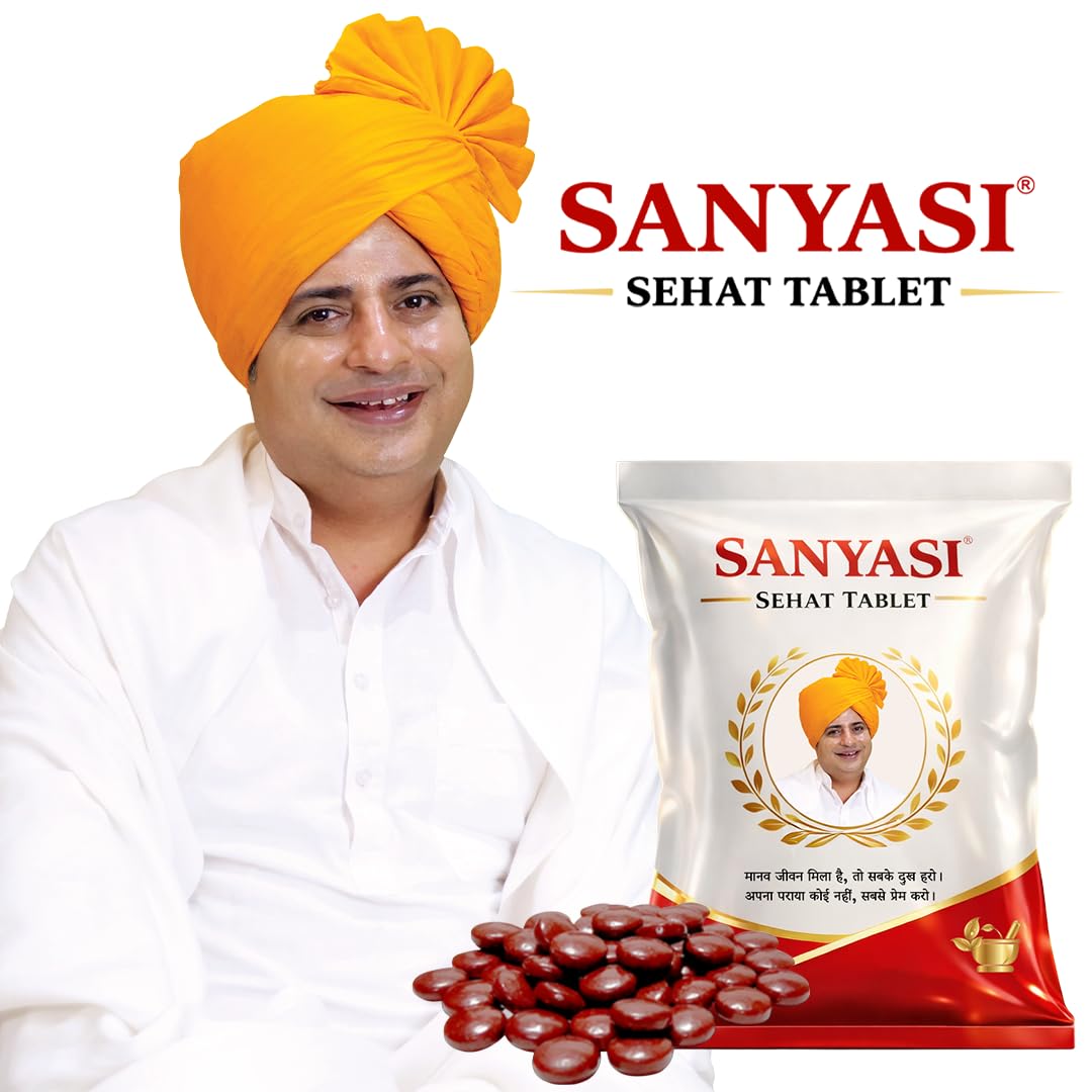 Sanyasi Sehat Ayurvedic Weight Gain Tablet, 120 Count, Unflavoured, 100g, with Amla and Ayurvedic Herbs, Vegan, for Digestive Health and Muscle Growth — Amazon image 4