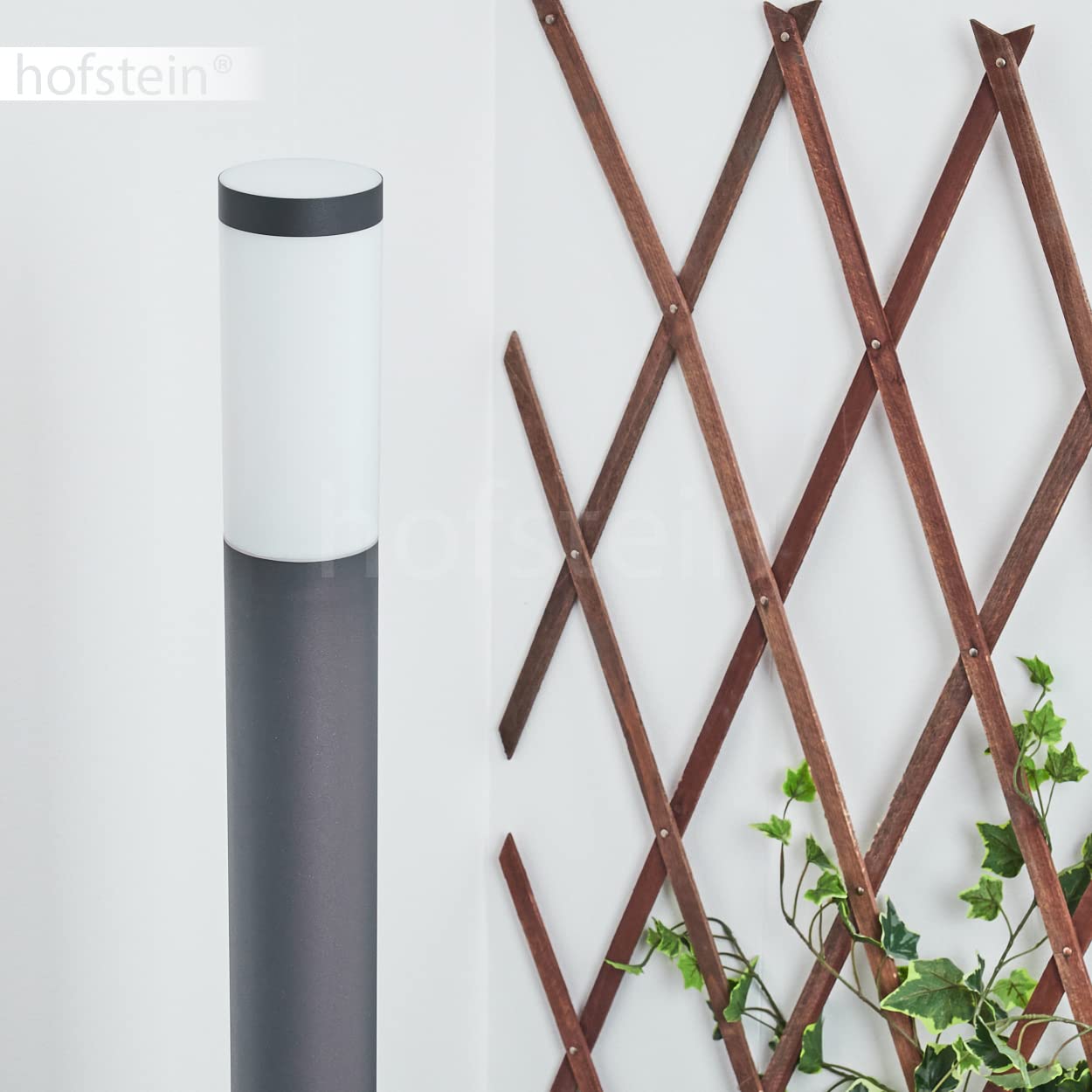 Lampa zewnętrzna Sessa z 2 gniazdami, lampa na podstawie z metalu/tworzywa sztucznego w kolorze antracytowym/białym, oświetlenie ścieżki 110cm, lampa ogrodowa w. E27, IP44, bez żarówki