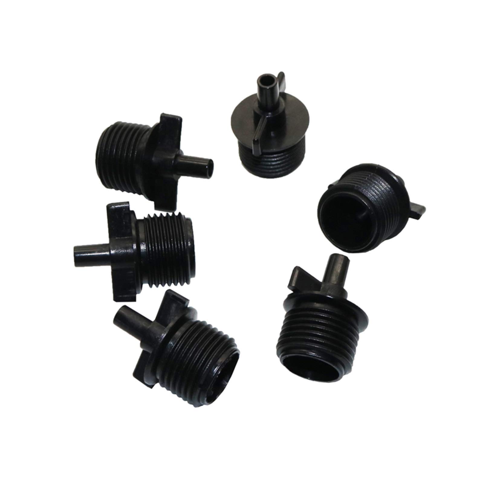 Adaptateur de connecteur de tuyau 1/2 pouce noir pour fontaine et arroseur de jardin x6
