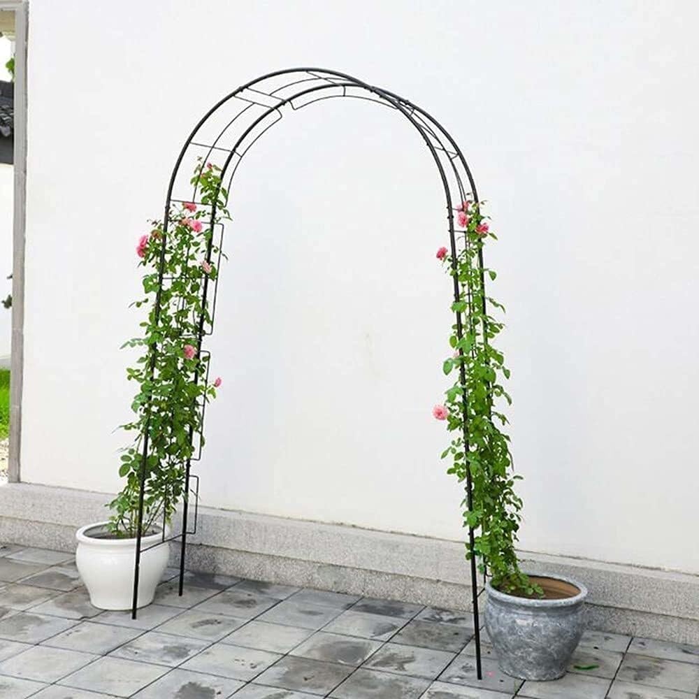 Metal Garden Arch for Climbing Plants,Self-Assembled Iron Arbor Trellis for Weddings, Backyard, Lawn, Rose Climbing Frame