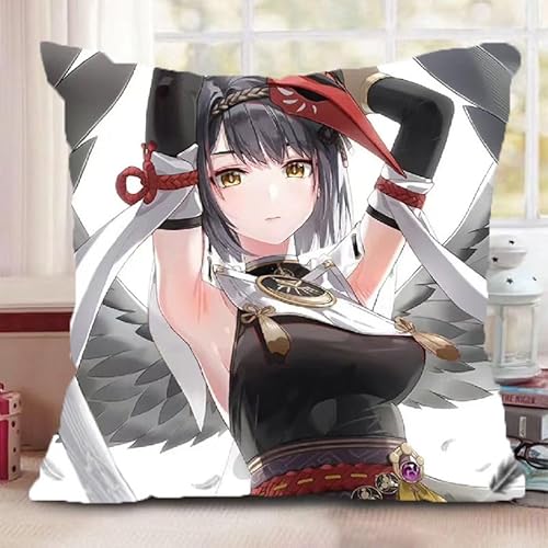 SYYNB Gefülltes Kissen mit Spielcharakter für Impact Kujou Sara 50 * 50CM, Wurf Kissen Dekor für Home Sofa Bettwäsche mit Unsichtbarem Design für Anime Fans,6 SYYNB Gefülltes Kissen mit Spielcharakter für Impact Kujou Sara 50 * 50CM, Wurf Kissen Dekor für Home Sofa Bettwäsche mit Unsichtbarem Design für Anime Fans,6