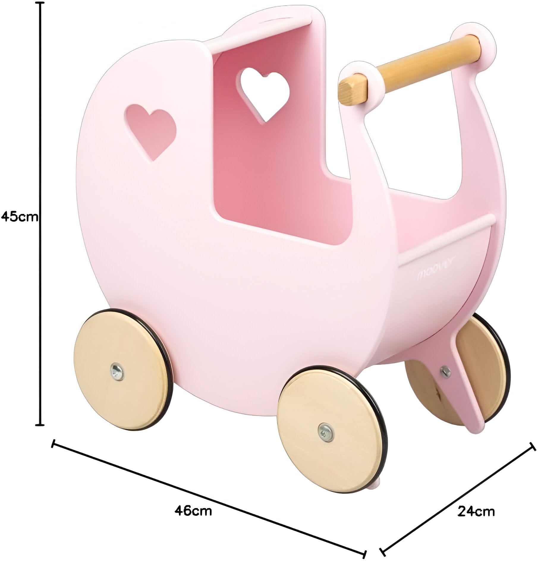 Moover Toys Puppenwagen, natur