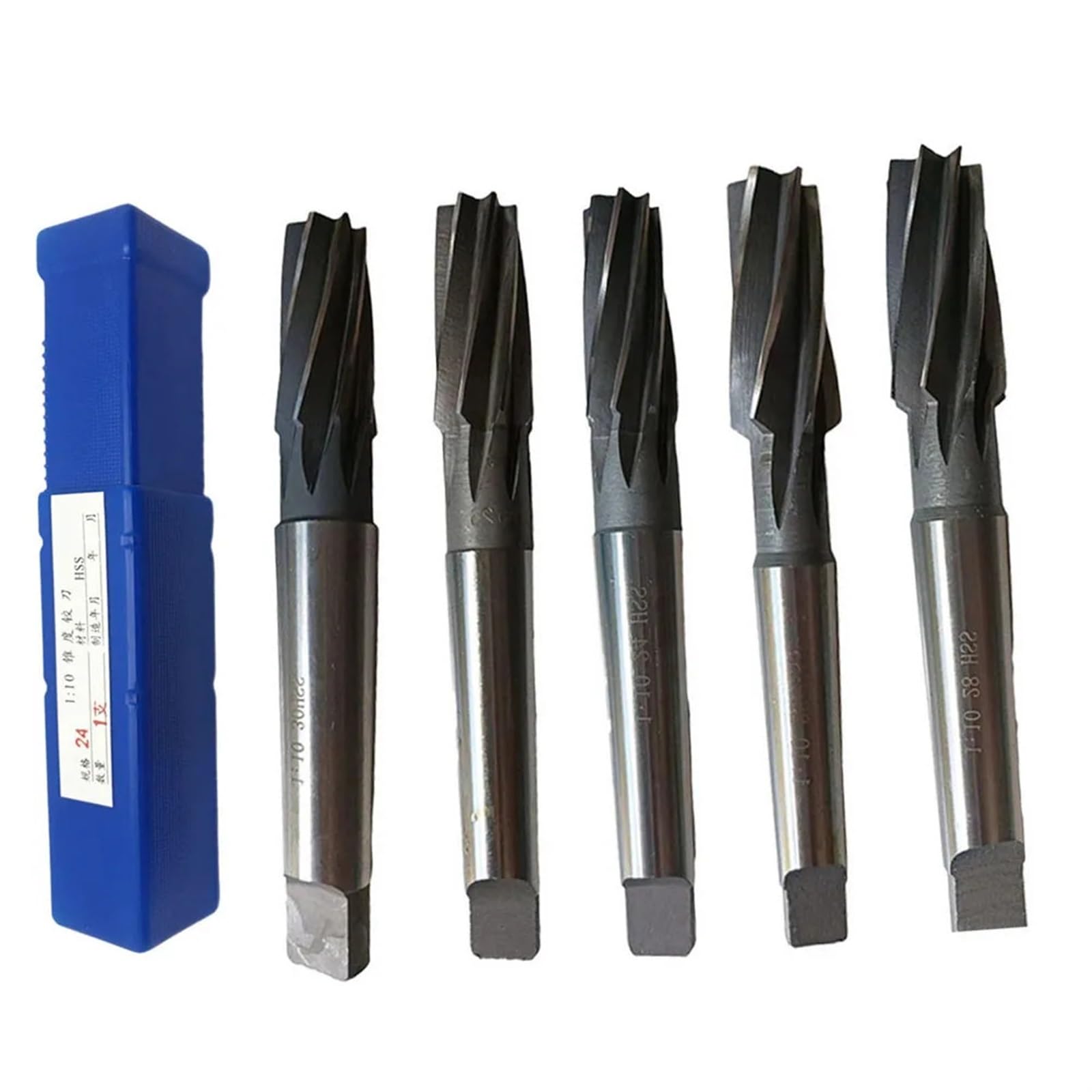 Alesatore manuale for perni conici 1:10 Grado conico Alesatore manuale for perni in lega HSS Acciaio 9XC Lama gambo conico Alesatore for macchine Utensili CNC(28mm)