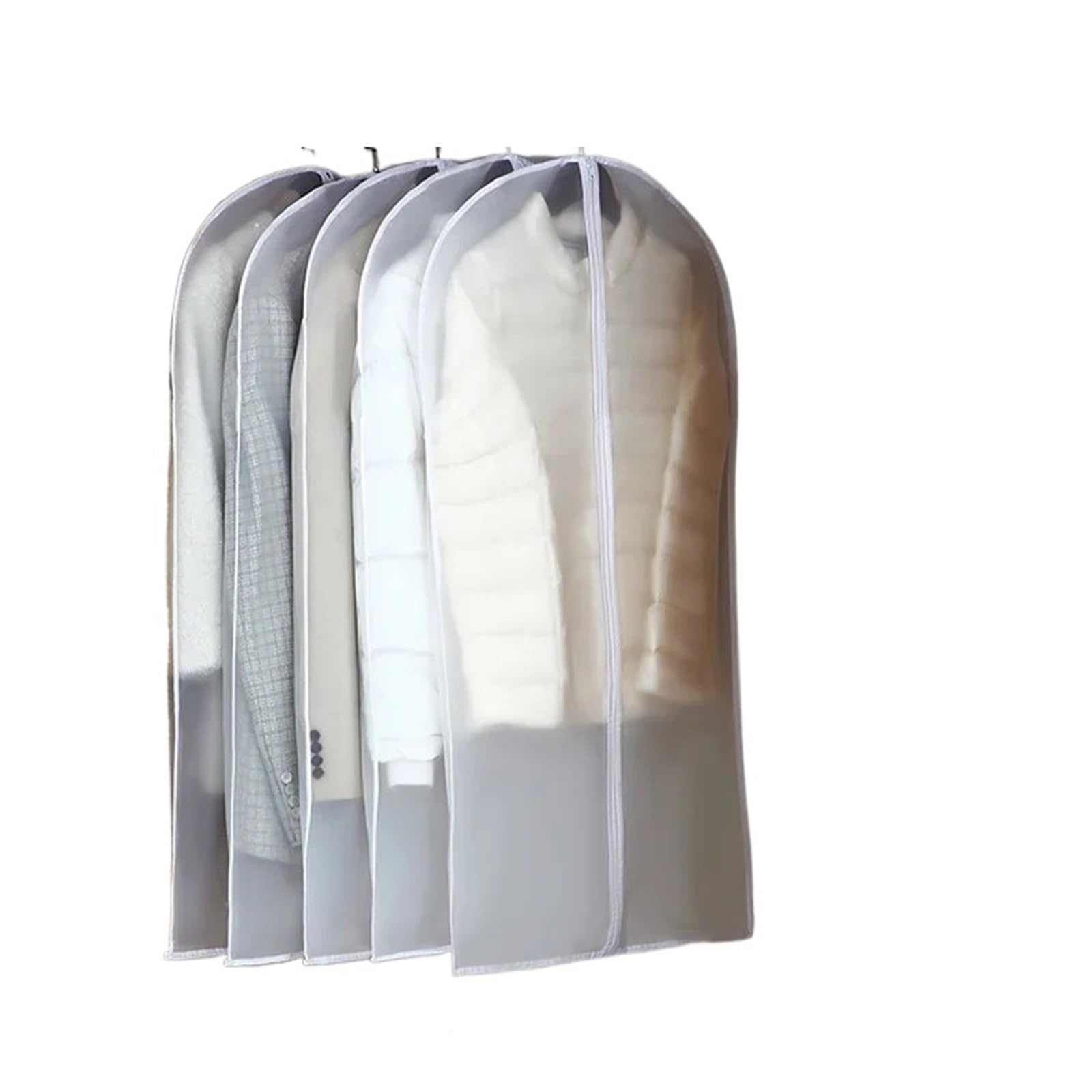 Clothes Covers Protector Bags Dust Proof Garment Protector Cover Bag Fully Enclosed Clothes With Zipper Bags Hanging Durable Storage(60x100cm,20pcs)