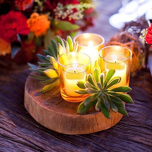 Miniatura 10 de Juego de 12 velas votivas negras para calabaza de Halloween, velas de cera de soja sin perfume rellenas de vidrio transparente para cenas, fiestas,