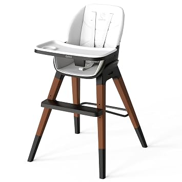 GAIVE 8 in 1 Convertible Wooden High Chair, Adjustable Baby High Chair for Babies and Toddlers with Tray, Easy to Clean, Grow with Family|Booster|Learning Table|High Stool
