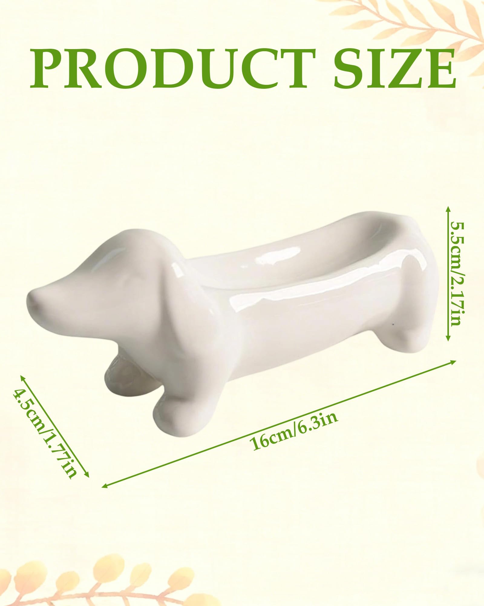 Tace dekoracyjne białe ceramiczne tace do przechowywania biżuterii jamnik wzór dekoracyjny element dekoracyjny nadaje się do przechowywania pierścionków, kolczyków, broszek i innej biżuterii.