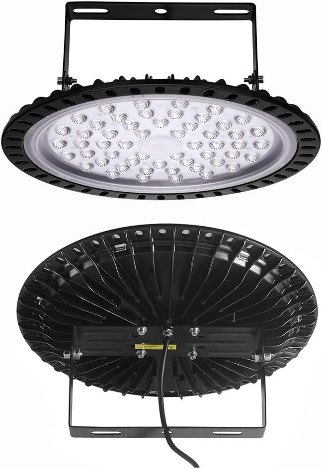 Missbee 200W UFO LED High Bay Lights, 20000 Lumen 6000-6500K Warehouse LED Lights, 9 Inches Waterproof Dustproof Ultra Thin Led Shop Lights Commercial Bay Lighting for Garage Factory?White Light?