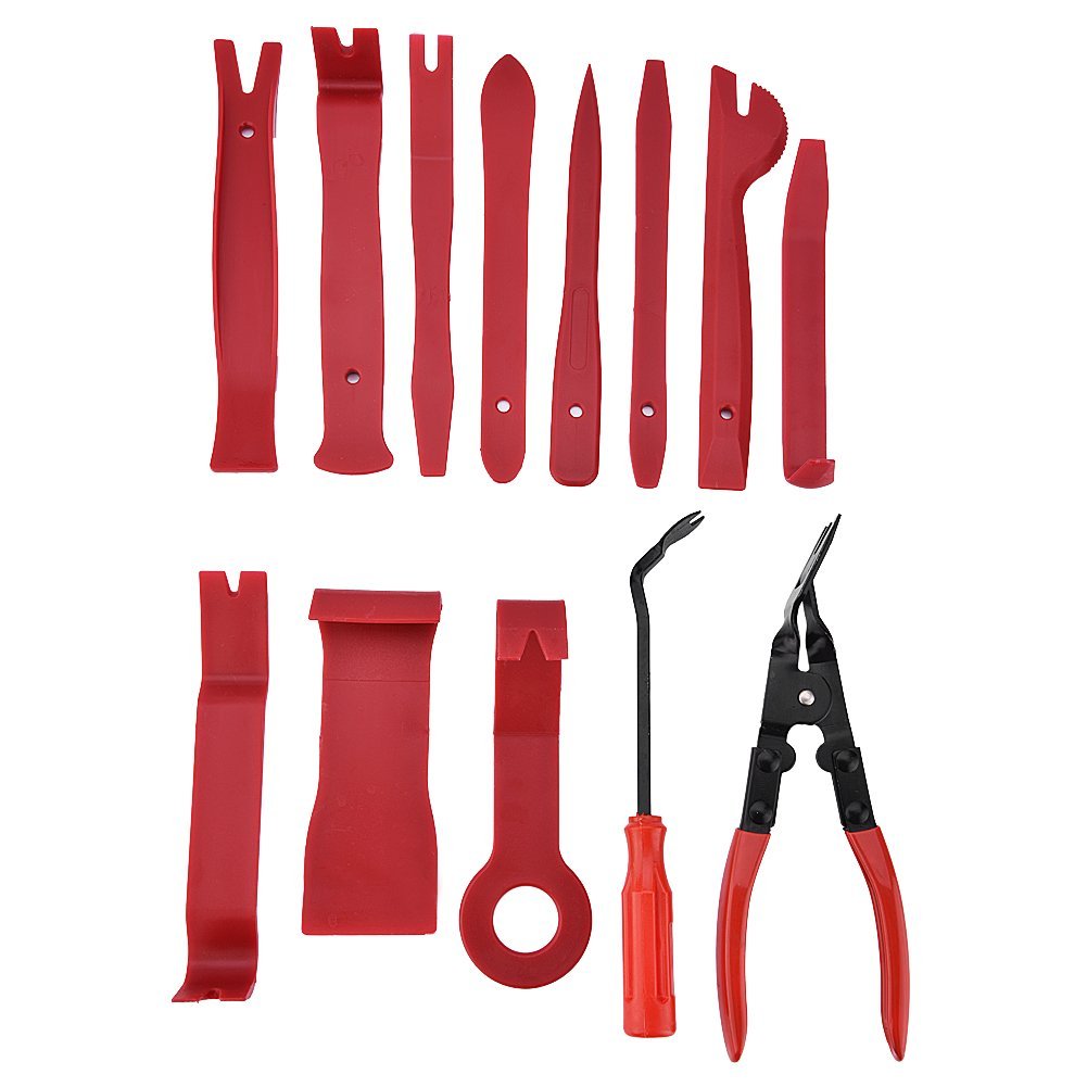 WXQ-XQ Trim Removal Tools 13Pcs Universal Car Dashboard Clips Pliers Door Panel Trim Fastener Kit Door Removal Tool