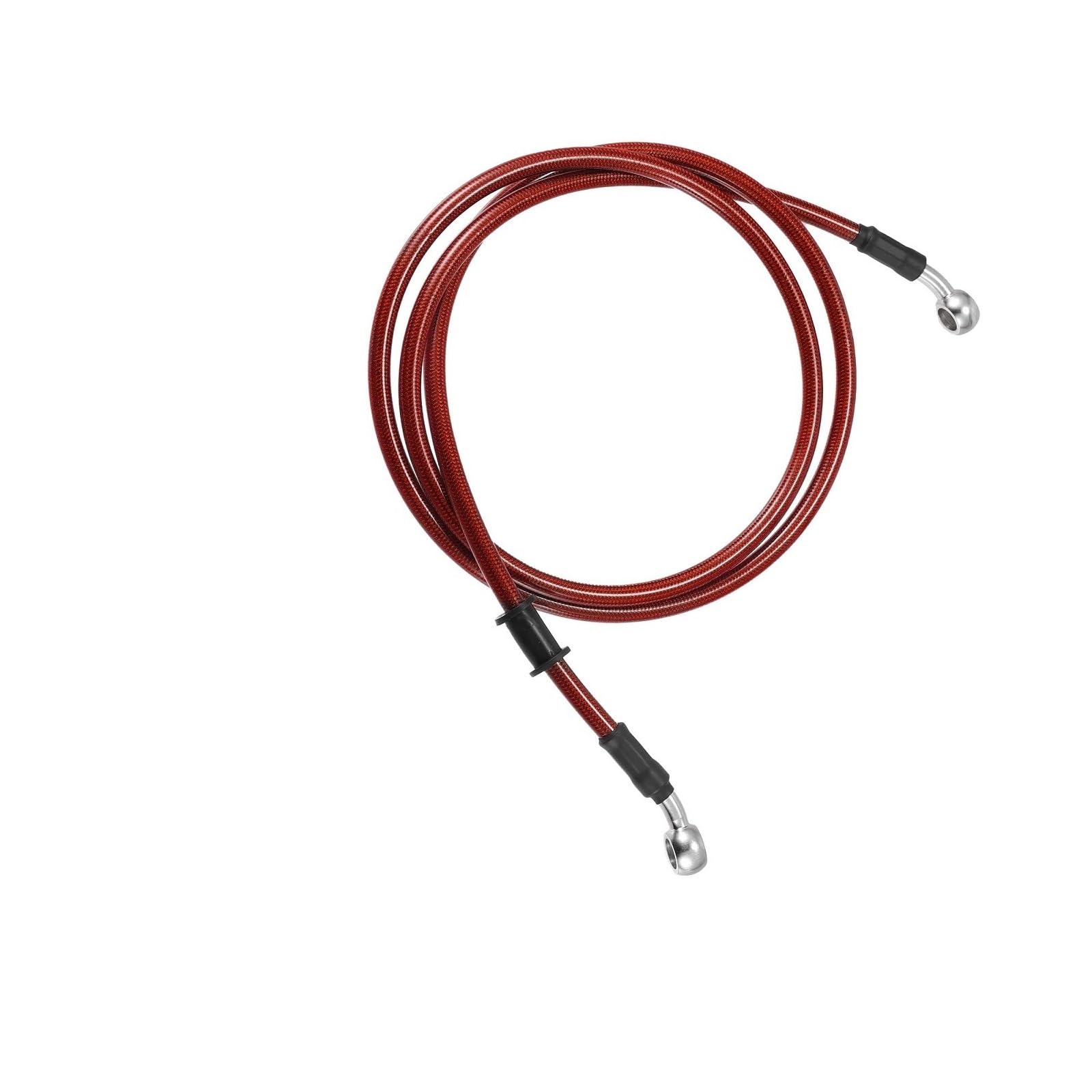 Ksxzw Black- Silver Motorbike Part 140Cm Length Motorcycle Hydraulic Brake Line Oil Hose Pipe Braided Cable 10Mm Inner Diameter