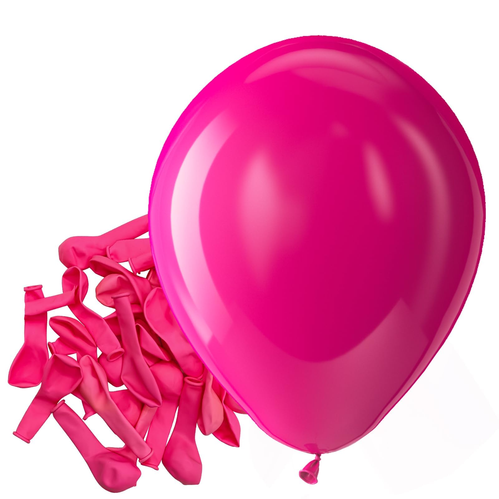 Bezente Hot Pink Latex Party Balloons - 150 Pack 5 inch Matte Small Pink Helium Balloons for Wedding Bridal Shower Valentine's Day Birthday Party