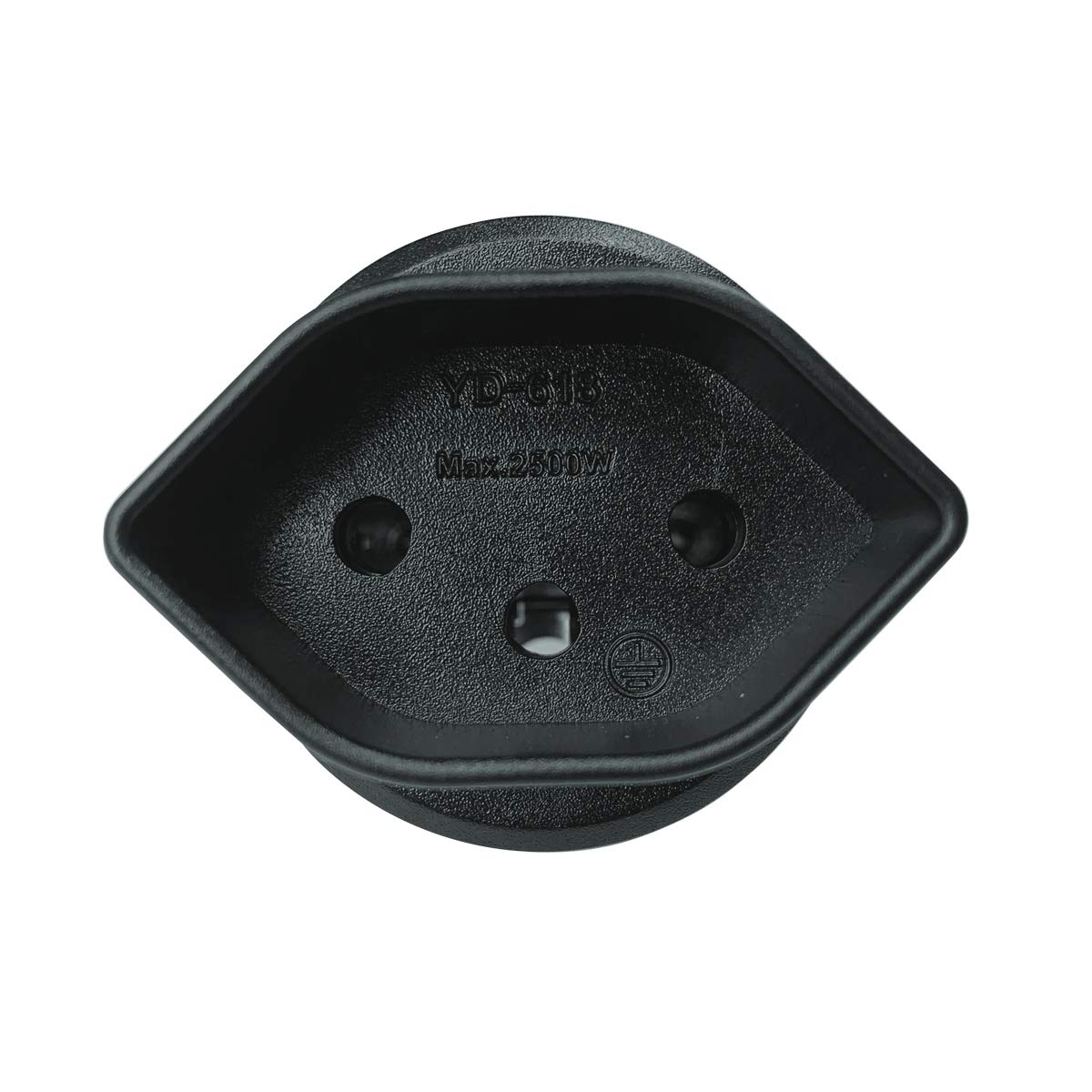 Spina Adattatore Svizzera/Liechtenstein a UE, Spina Svizzera Spina a 3 pin su Presa DE/FR/IT/ES a 2 Pin per Visitatori Svizzera/Liechtenstein (1 Pezzo Nero)