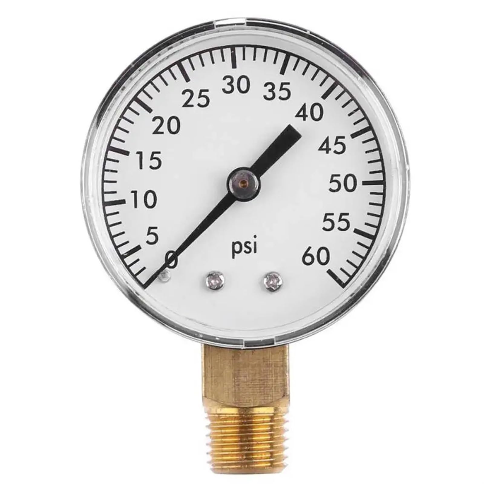 Vakuum-Manometer, 0–60 PSI, Mini-Manometer, Zifferblatt, Wasser, Öl, Luft, hydraulischer Druckprüfer, Messgerät, 1/4 Zoll NPT-Gewinde, Luftkompressor-Messgerät