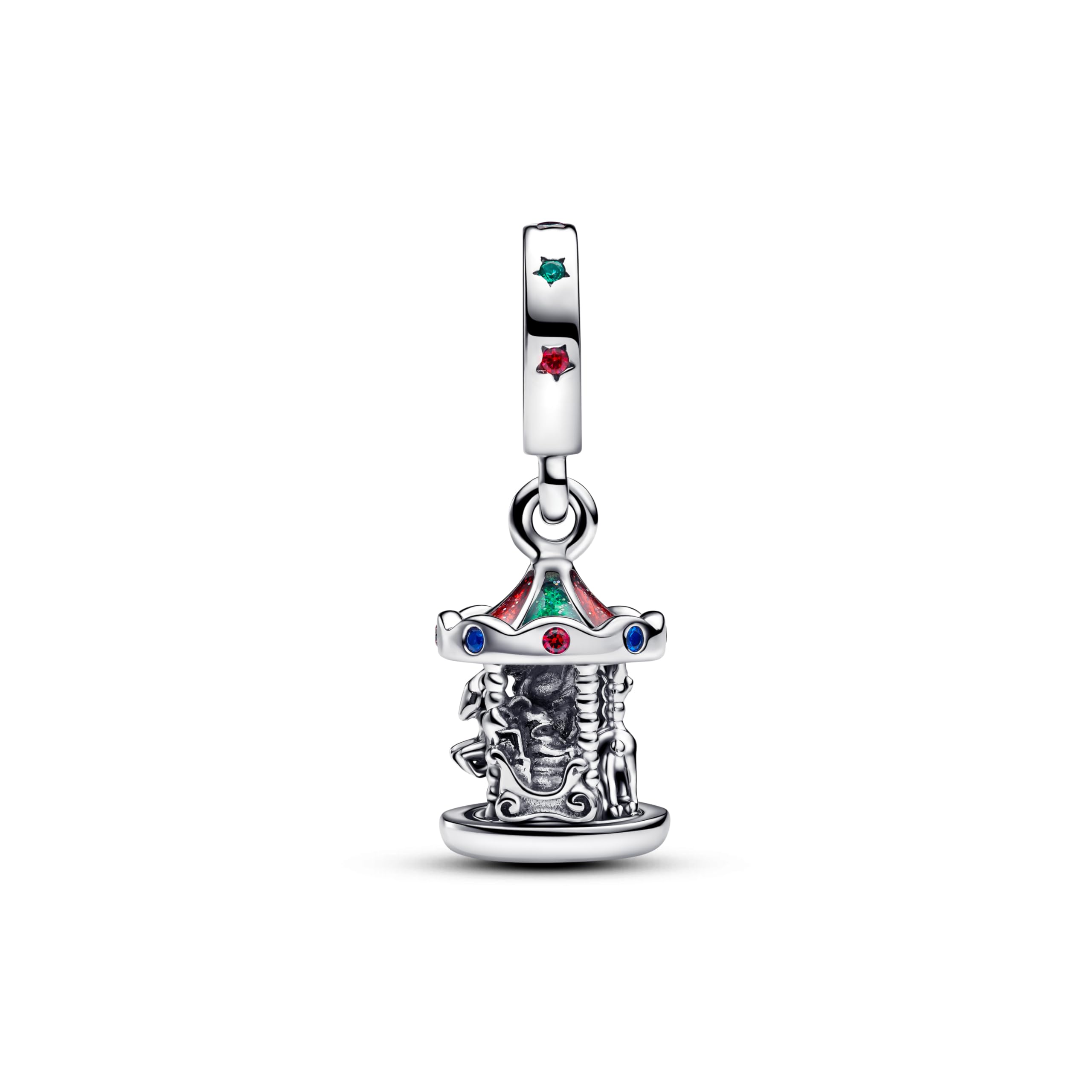 Colgante Pandora de plata de ley con esmalte rojo y gemas combinadas 793586C01 7