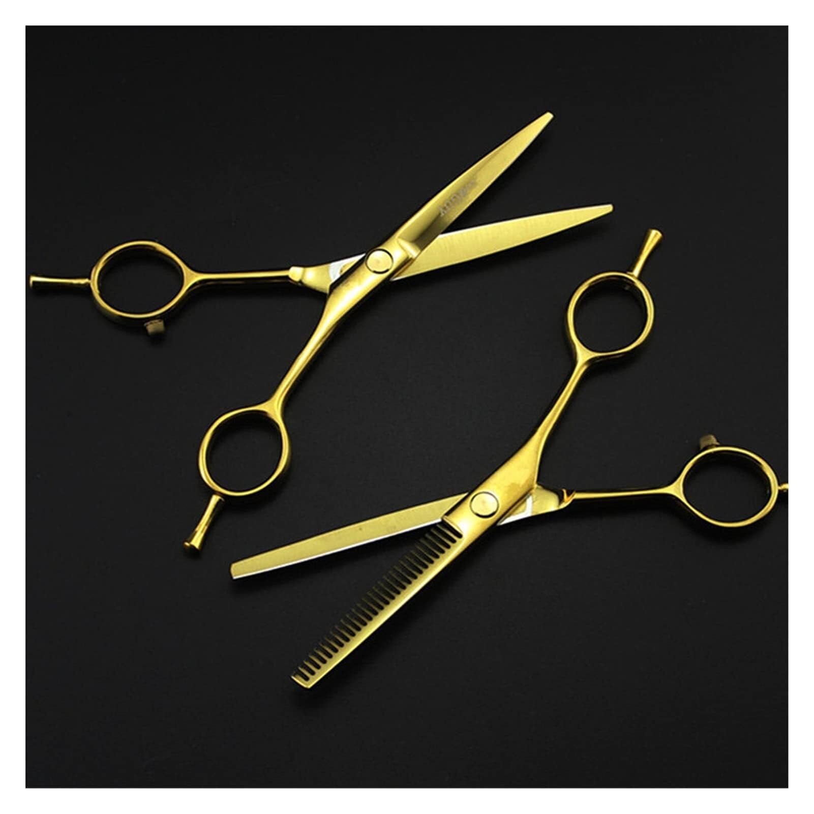 Tijeras de peluquería de 5,5 Pulgadas - Tijeras Profesionales para peluquería y Cuidado de Mascotas Design Den Double Tail (para entresacar B)