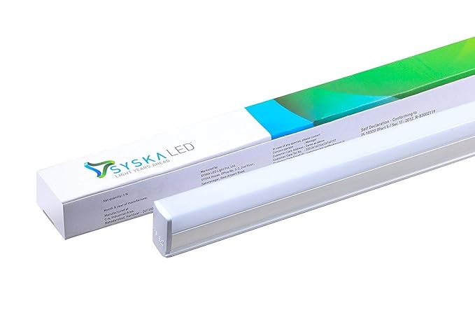 Syska 22 Watts 3 in 1 T5 LED Tube Light (Pack of 2)- Changes in 3 Colours on Switching On & Off,Cool White