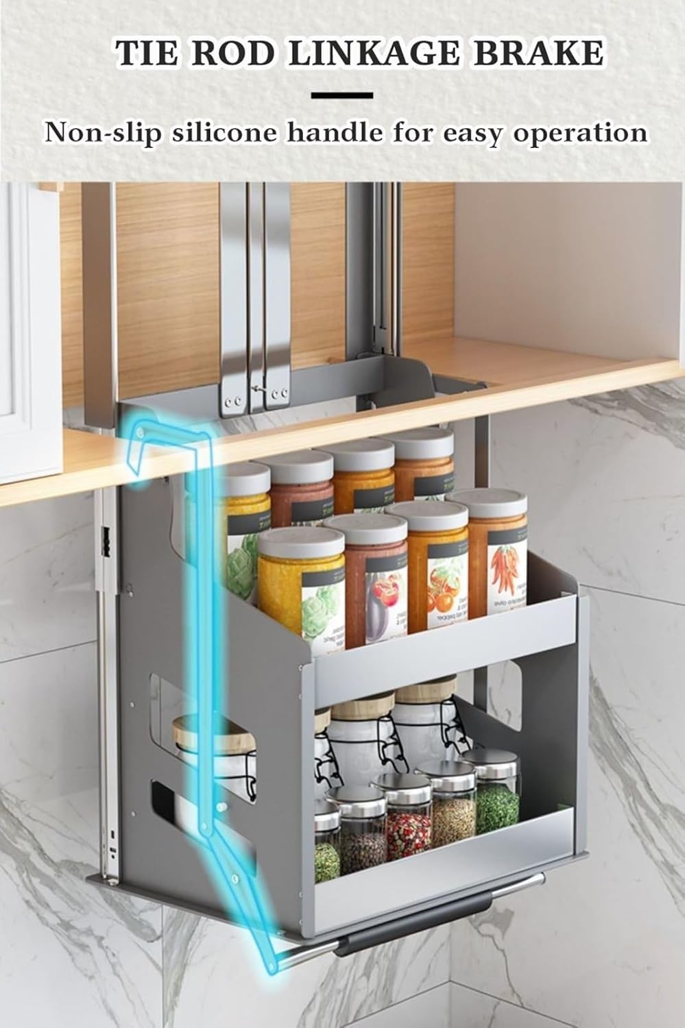 Heavy Du Étagère rabattable à 2 niveaux pour cabine haute, design pliable et réglable (54 x 28 x 52 cm)