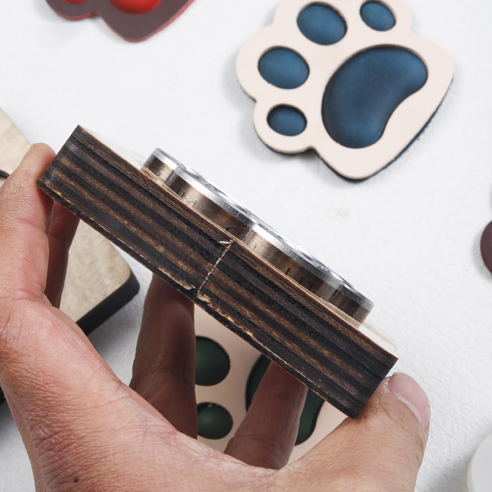 Juego de 4 troqueles de corte de cuero, troqueles de cuero para cortar formas, cortador de cuero para llaveros, molde de perforación de cuero para patas de perro para manualidades de cuero