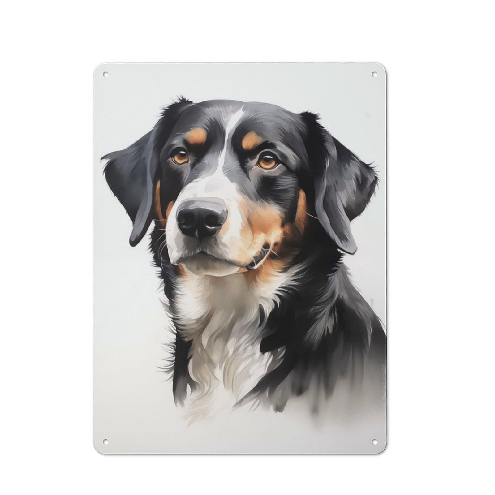 Junmoney Entlebucher Mountain Dog Vintage Metal Gift Sign 40X30cm, Novelty Wall Art For Hallway, Home Bar, Garage Or Study