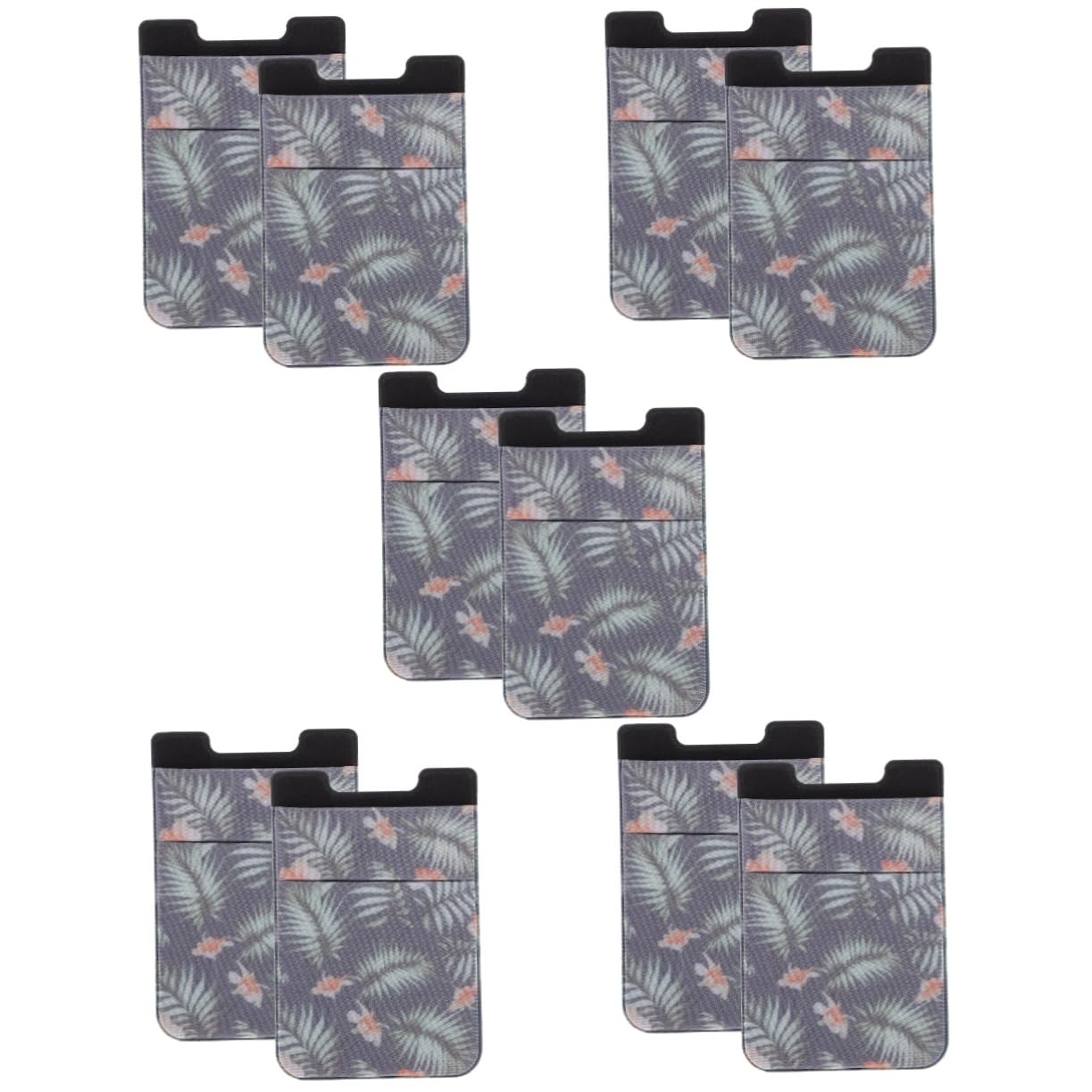 Uonlytech 10stücke Selbstklebender Kartenhalter Für Handy Vintage Handy Wallet Mit Blumenmuster Elastischer Geldbörse Für Karten Und Bargeld Für Unterwegs Und Alltag