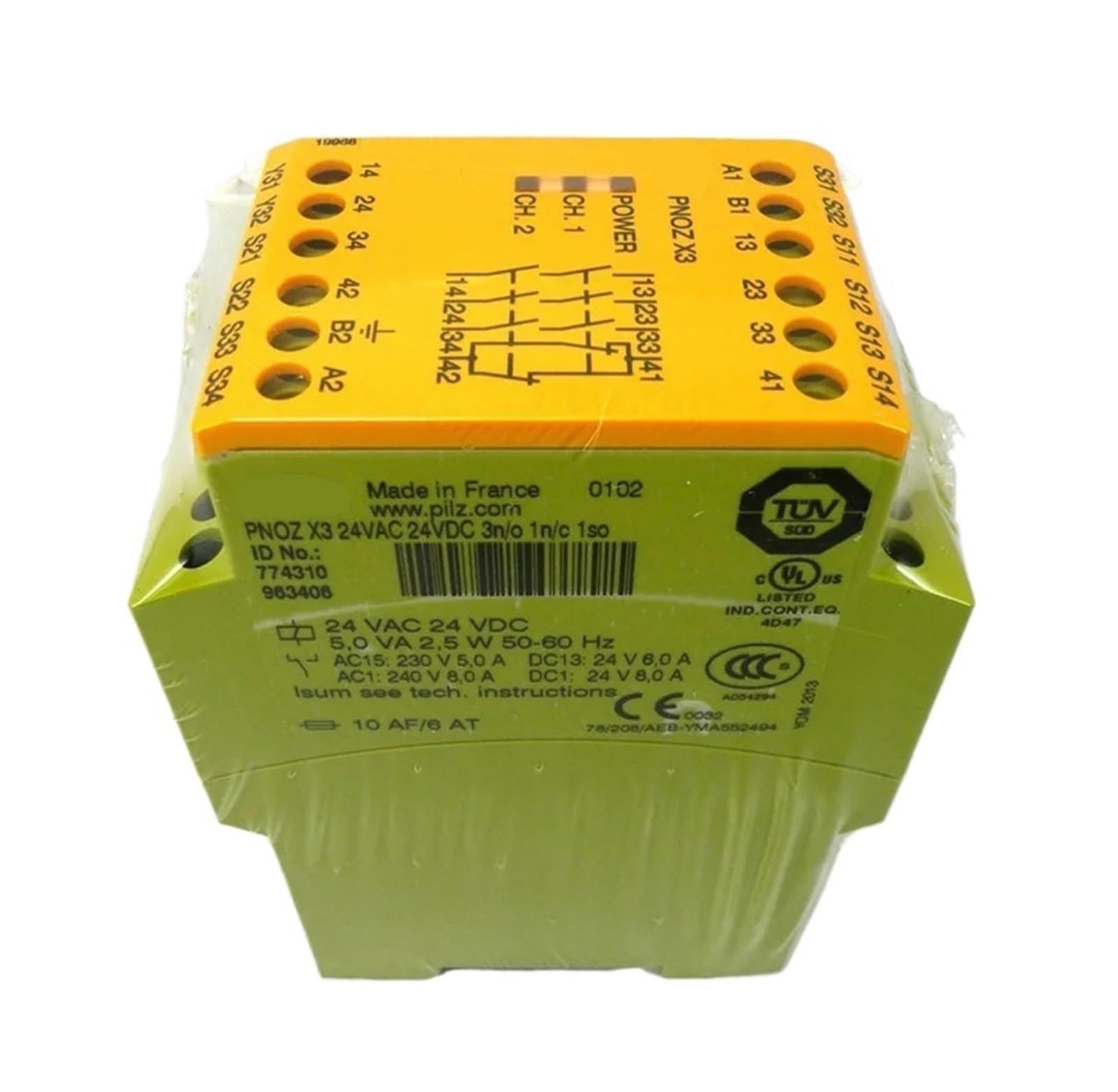 NACODLUL Relay 777310 X3P 24VAC 24VDC 3NO 1NC 1SO 777310 24VDC/AC relay