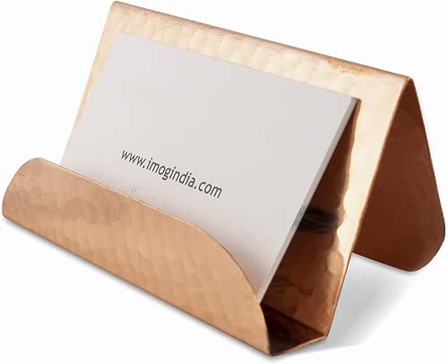GoCraft Pure Copper Business Card Holder Stand | Fits 20-30