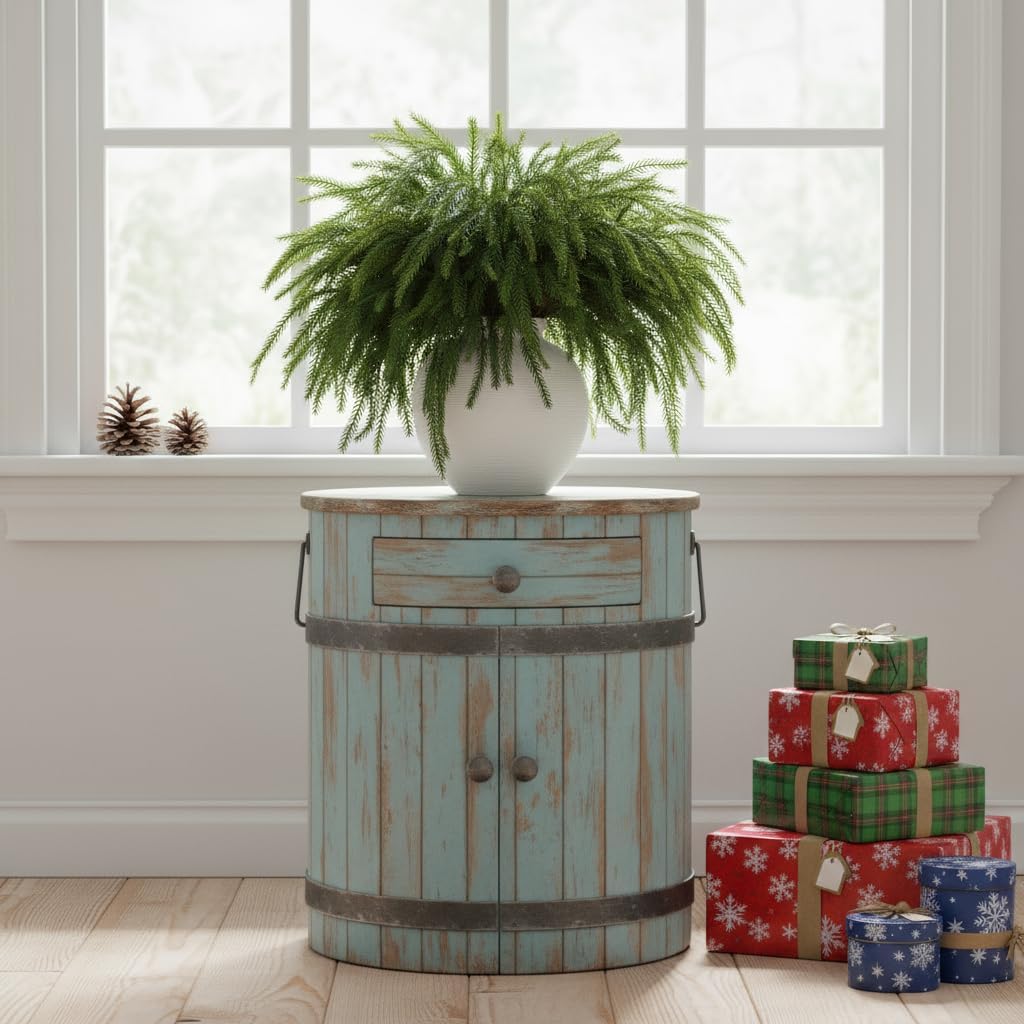 iToids Artificial Norfolk Pine Branches, 12 Pack 18" Christmas Artificial Greenery Stems, Artificial Cedar Pine Stems for Vases, DIY Wreaths, Home, Indoor Outdoor Winter Christmas Decorations - Image 3