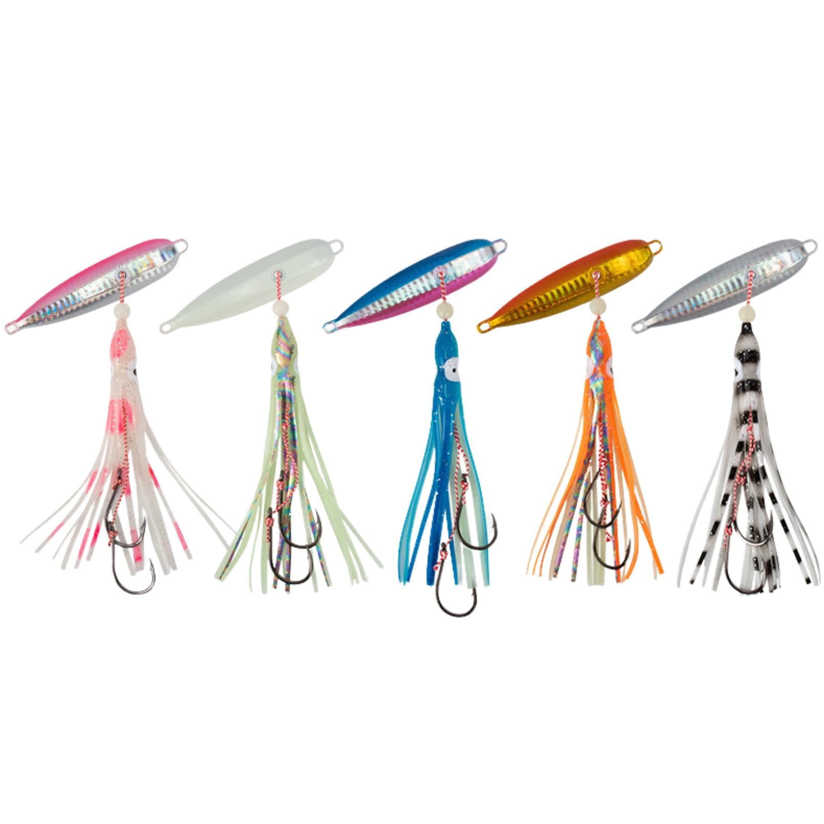 Amazon.co.jp: インチク タコベイト ルアー 5色セット 青物 根魚 夜光