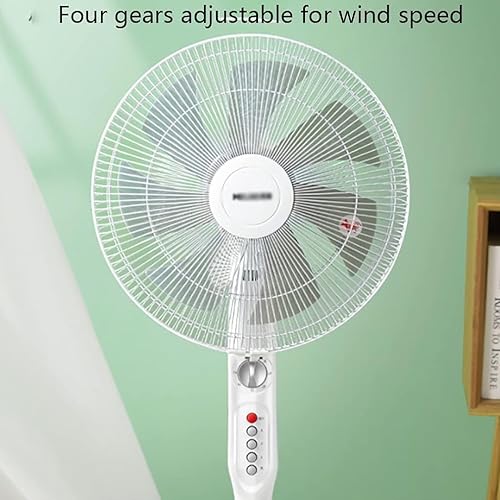 Miniatura 6 de Ventilador de pie con 3 ajustes de velocidad, ventilador oscilante de gran angular con 7 cuchillas grandes, ventilador de pie con temporizador de