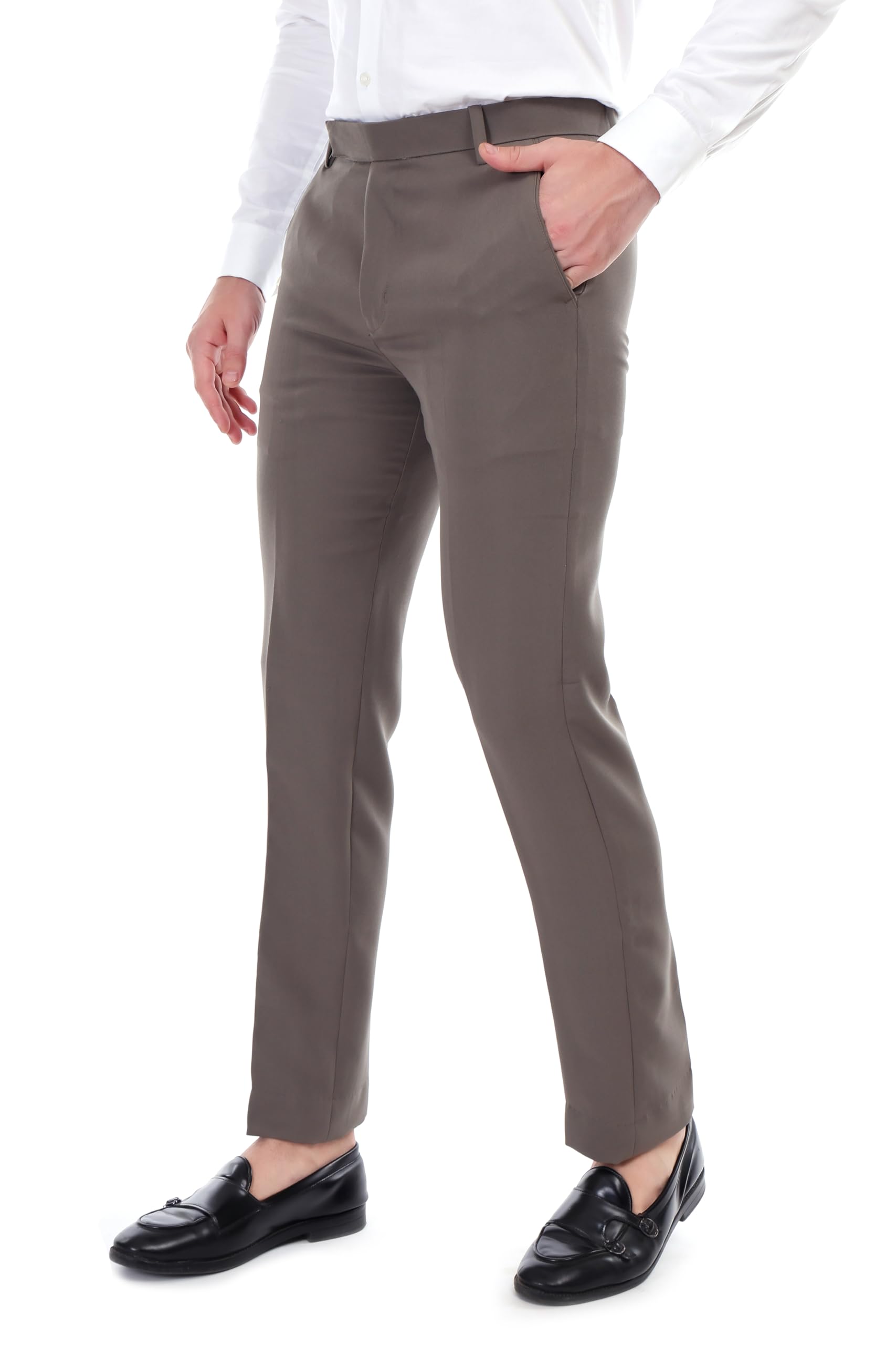 Lycra Formal Trouser Pant for Men Solid Pattern Regular Stylish Fit Men Wear Pants for Office or Party, Mens Fashion Dress Trousers Pant-image-39