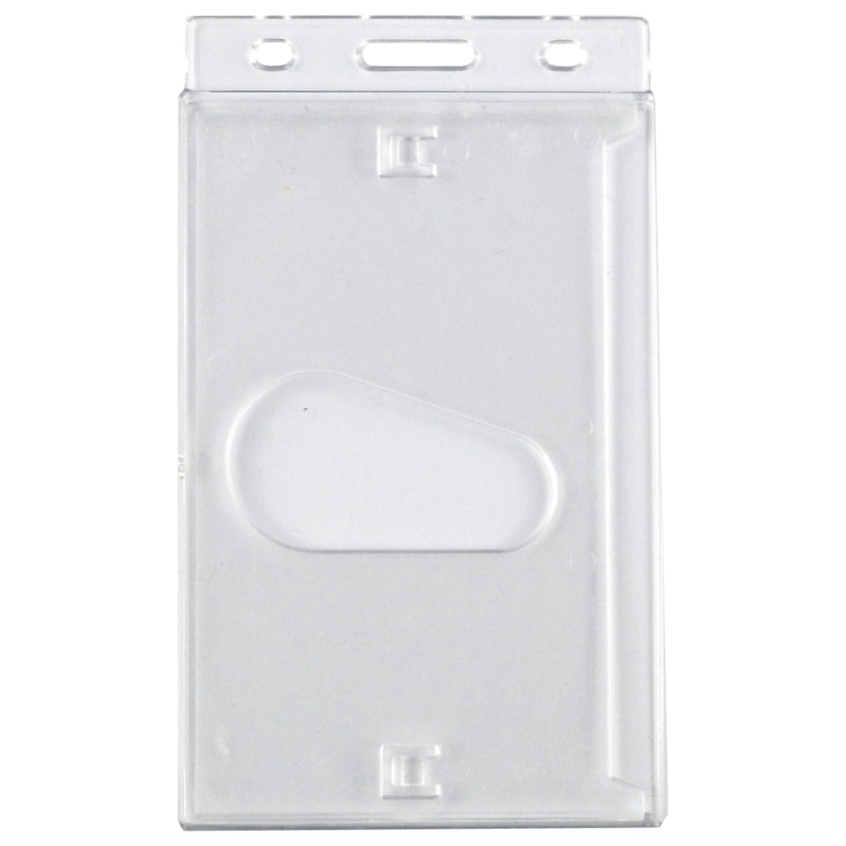 Insignes d'identité transparents avec compartiment pour badge portrait en PVC rigide x50
