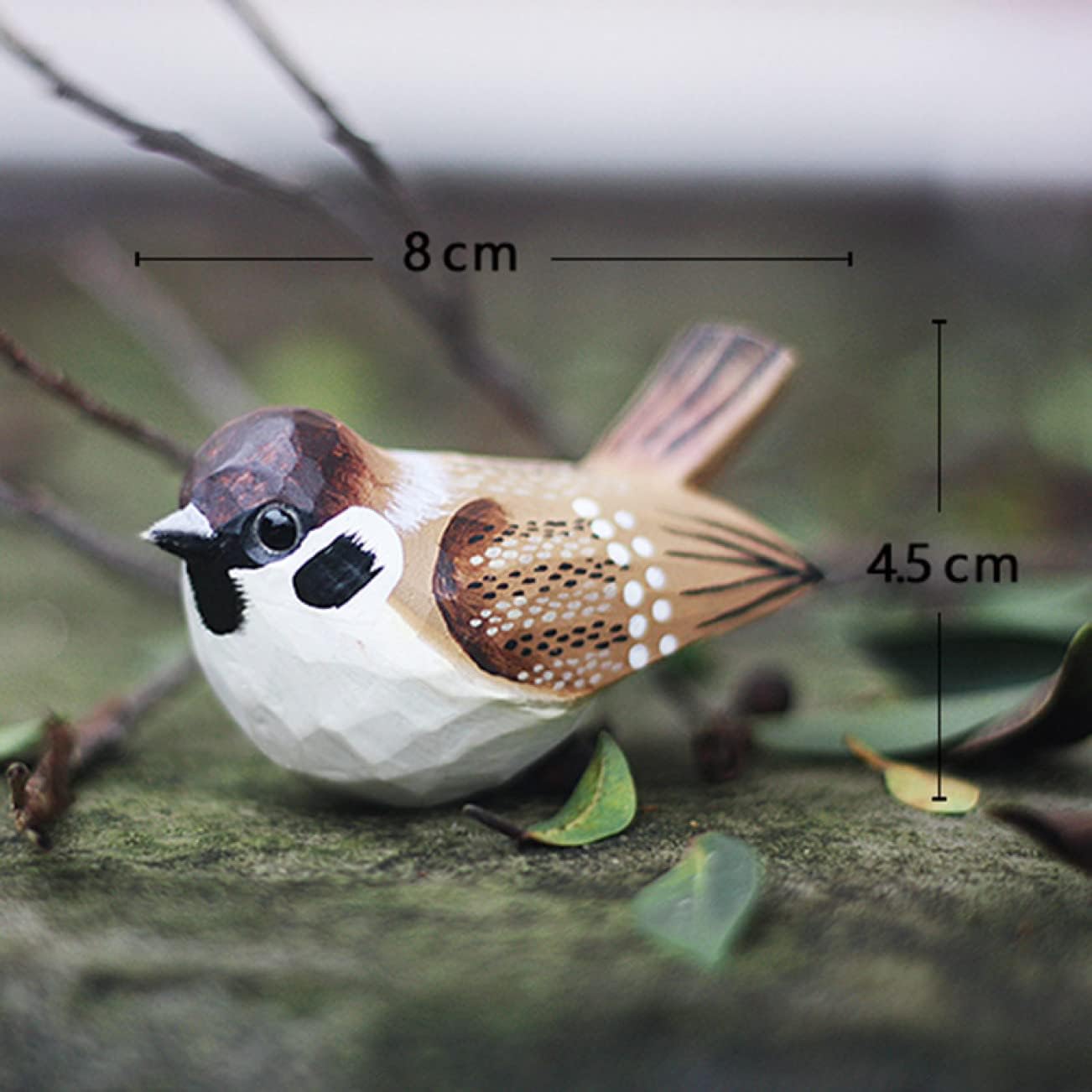 Amazon.co.jp: XMayGift 鳥の彫刻 かわいい 癒し系 木彫り