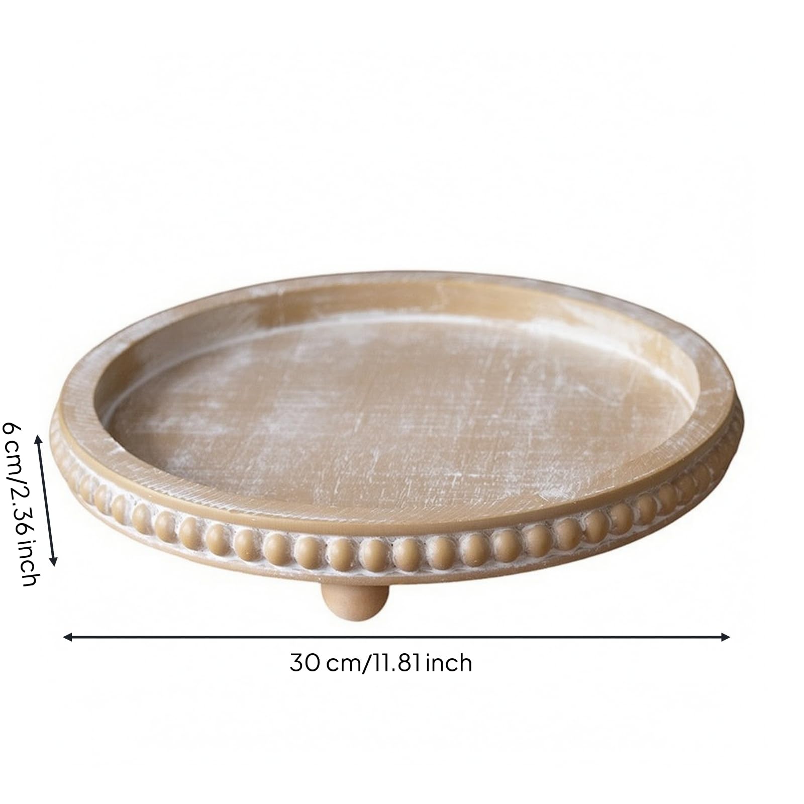 Vielseitig tablett, 30 cm, 3014-Gelbweiß