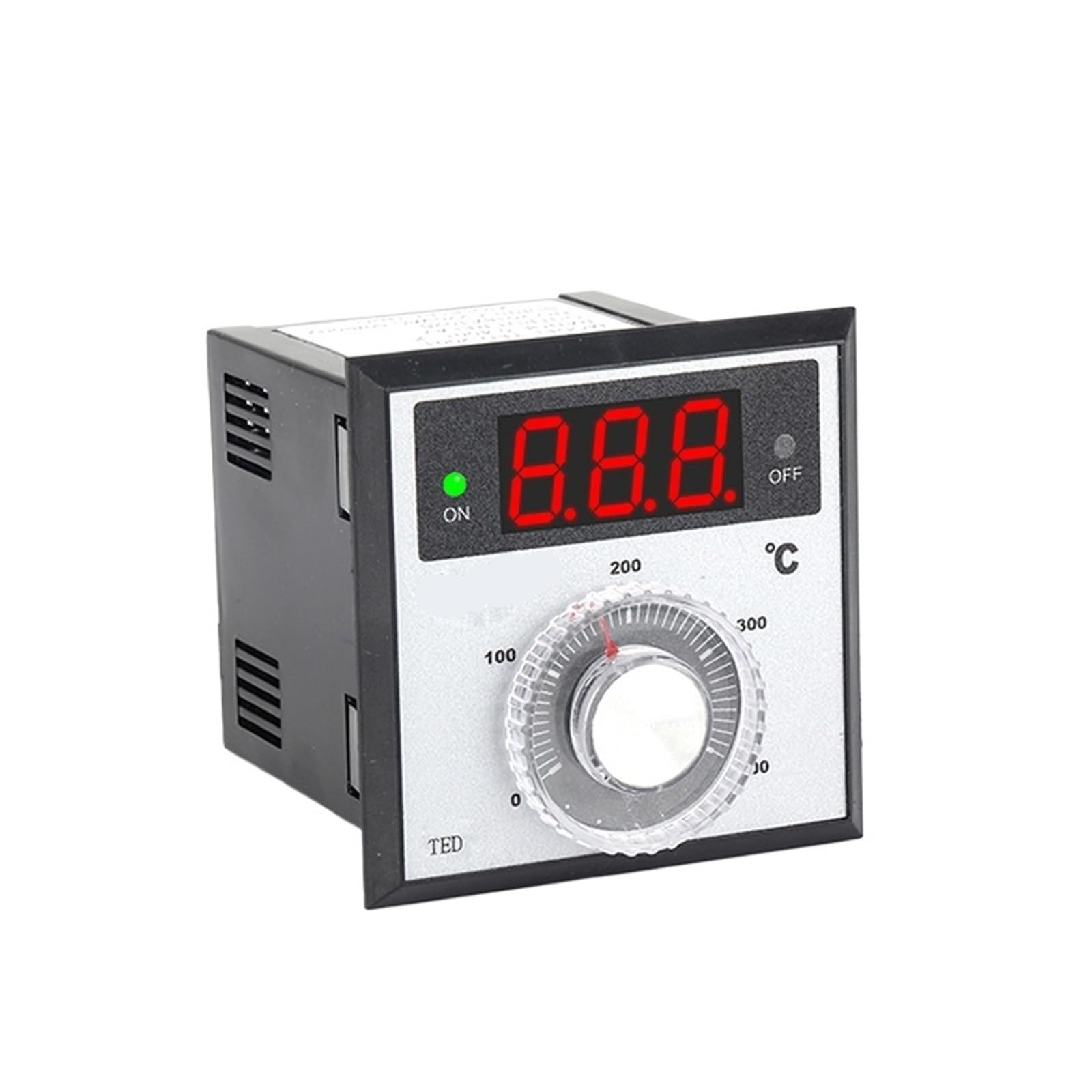 Cyfrowy regulator temperatury z termostatem Ted 72 x 72 mm, typ KJ PT100, AC 220V, pojedynczy przekaźnik wyjściowy, 0-100/200/300/400 (J 0-200)